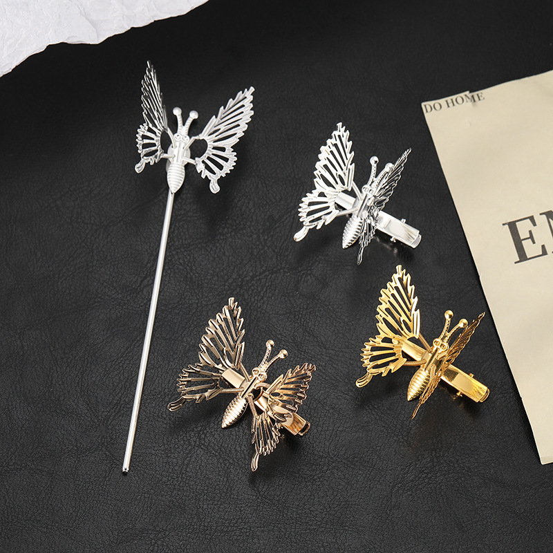 Butterfly hairpin hairpin set women's natural bow hair comb bangs sweet Joker adult headdress hair accessories wholesale