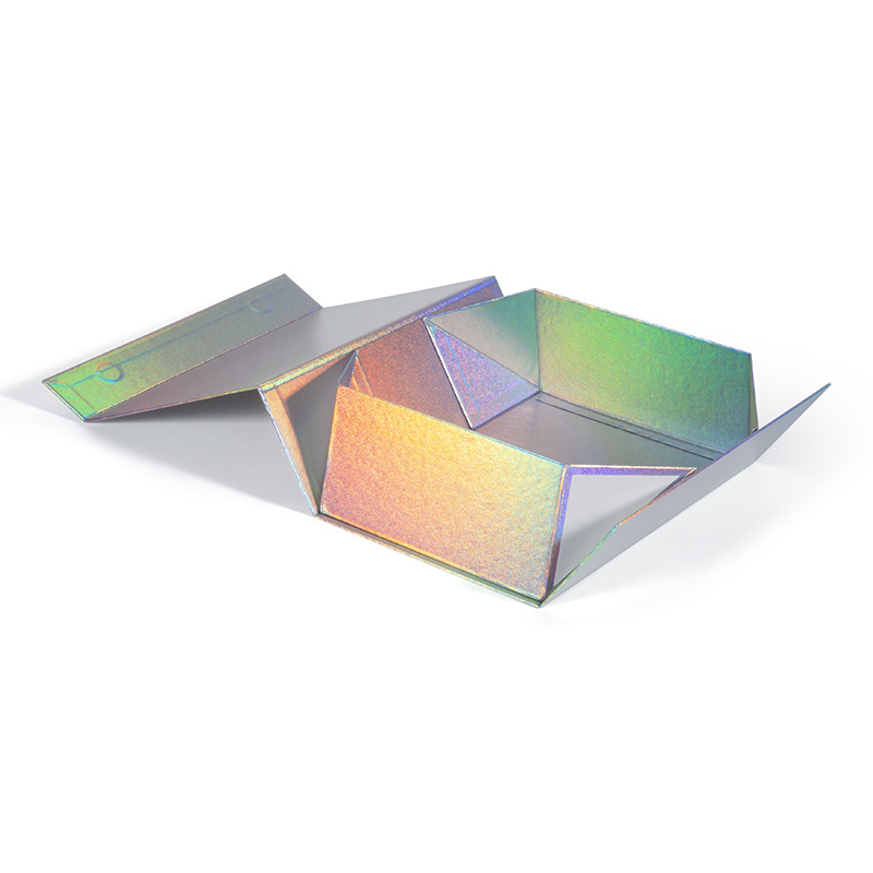 High-end spot cosmetics one-piece folding box high-end lipstick gift box flip empty box laser packaging box