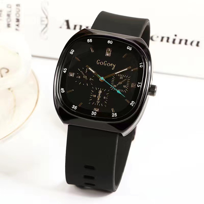 New fashion student large dial silicone band men's watch women's sports casual high-grade electronic quartz watch