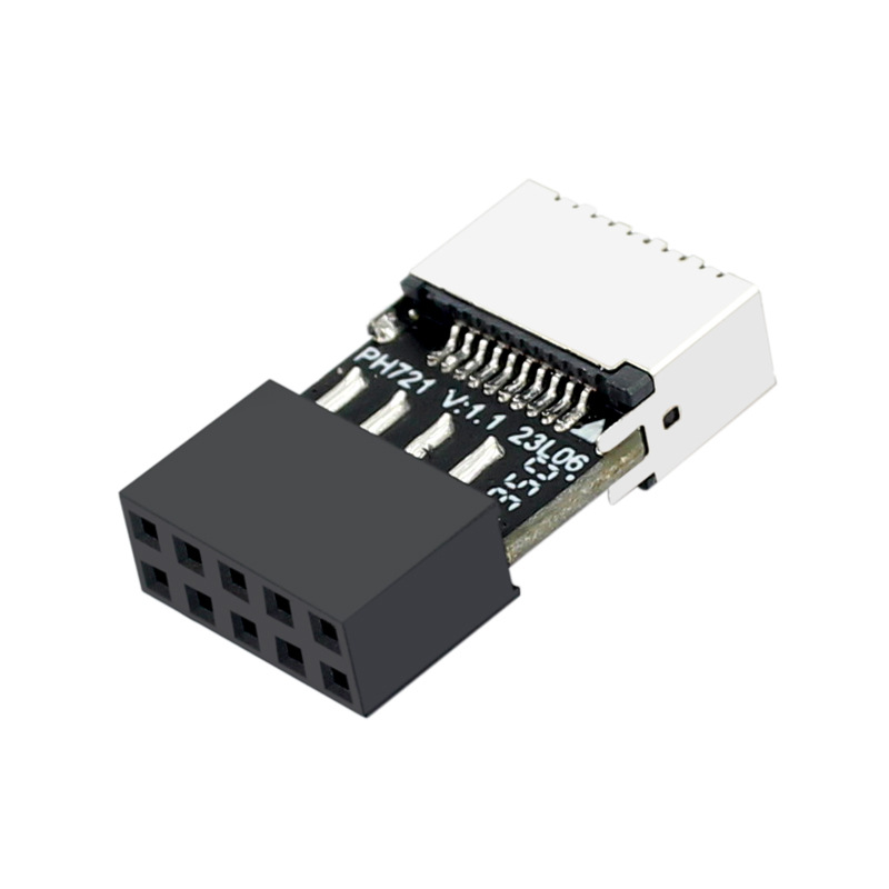 Motherboard USB2.0 9PIN male to TYPE-E female adapter chassis TYPE-C socket 9pin PH721