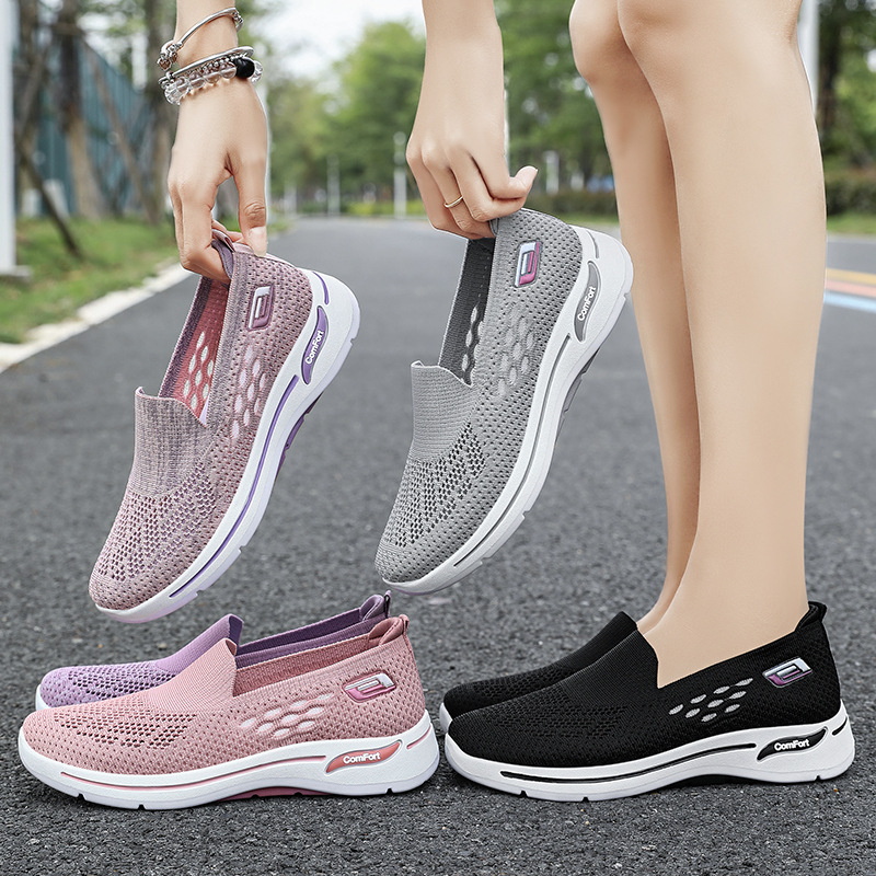 Women's mesh shoes spring new cloth shoes single-layer shoes wholesale generation walking shoes women's casual breathable middle-aged and elderly mother shoes