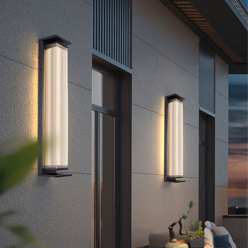 Outdoor Wall Lamp Waterproof Outdoor Terrace Hotel Villa Gate Exterior Wall Pillar Modern Simple Garden Lamp Wall Lamp