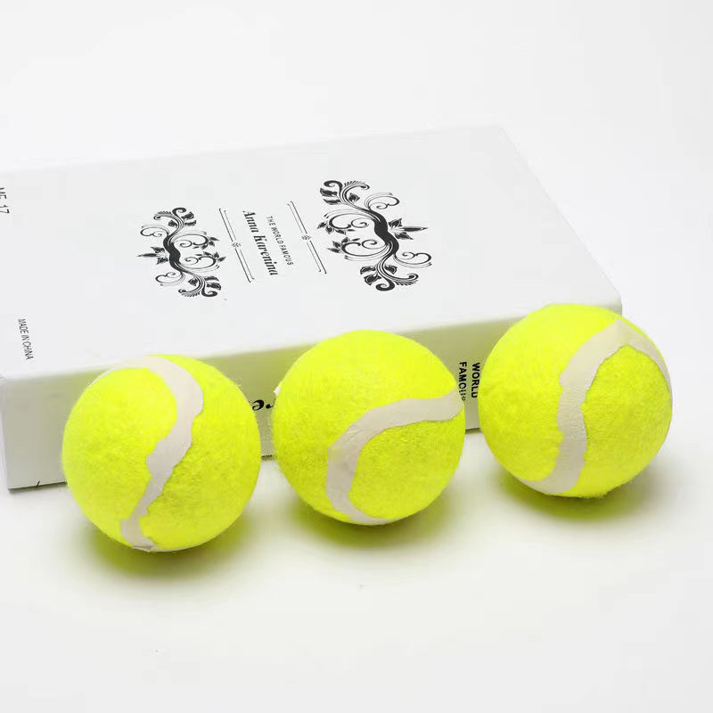 Dog toys, elastic tennis balls, chew-resistant toys for large, medium and small dogs, rubber training balls, pet supplies