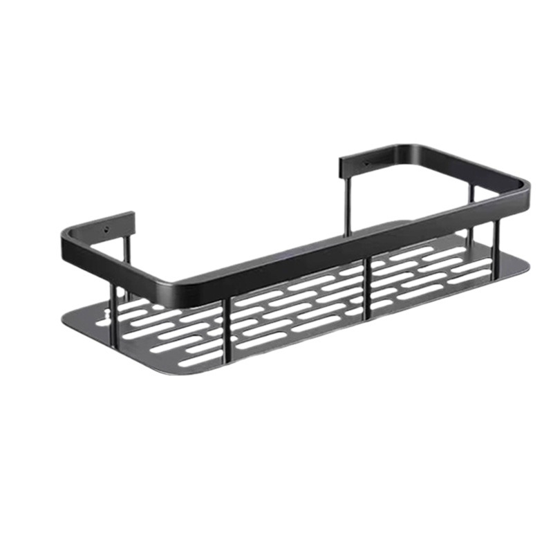 Space Aluminum Toilet Rack Non-perforated Wall-mounted Washstand Bathroom Storage Kitchen Rack