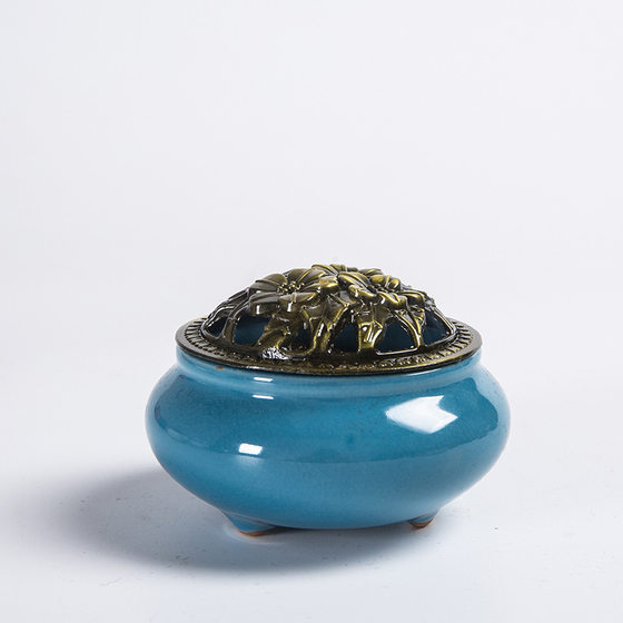 Ceramic Incense Burners Home Yiwu Wholesale Incense Kiln Change Ge Kiln Incense Burners Temple Aromatherapy Plate Tower Incense Small Plate Incense Burners