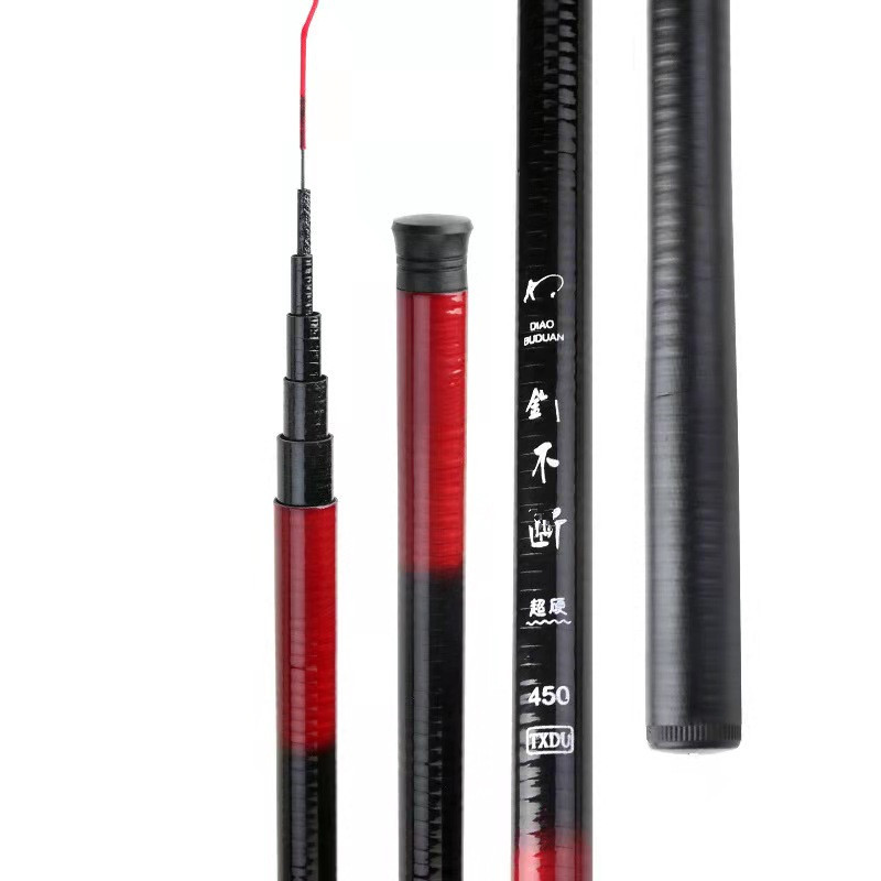 Fishing rod manufacturers supply short section glass fiber reinforced plastic road Asian rod hand rod stream 7.2 meters hand rod fishing rod fishing gear wholesale