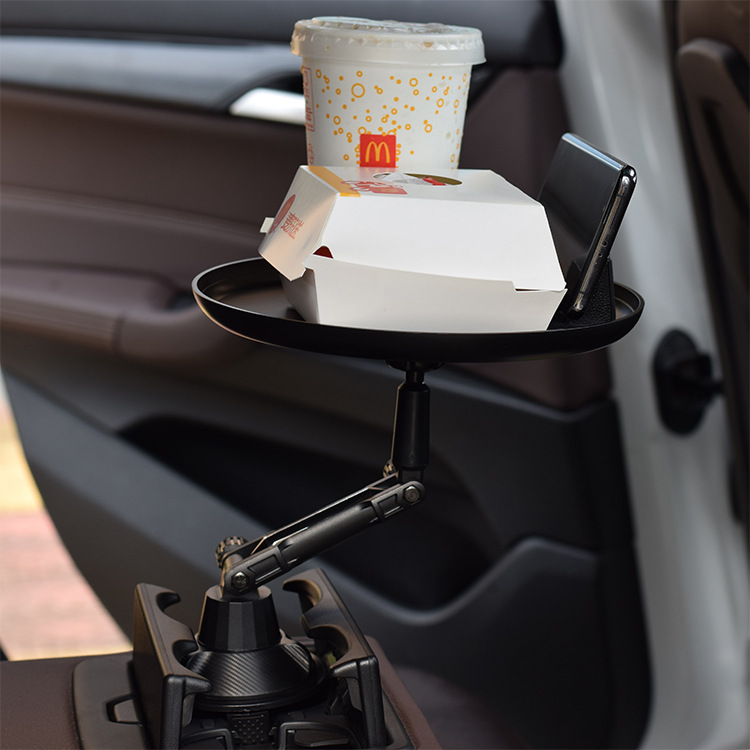 Car plate tray car travel coffee burger storage rack water cup holder mobile phone holder small dining table