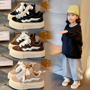 Girls' Sneakers 2024 Spring New Children's Shoes Children's Soft-soled Casual Shoes Boys All-match Casual Non-slip Sneakers