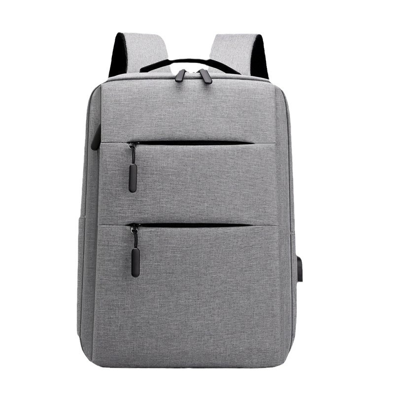 Cross-border Business Backpack Men's Bag Large Capacity Lightweight Backpack Solid Color Lackable Breathable Computer Bag Printable LOGO