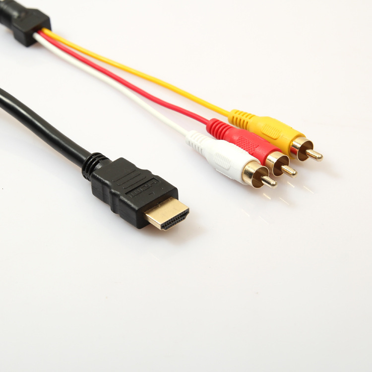 3rca赤黄白色差線1.5メートルhi変換avオーディオビデオケーブルhi to 3rcahdmiパソコン|undefined