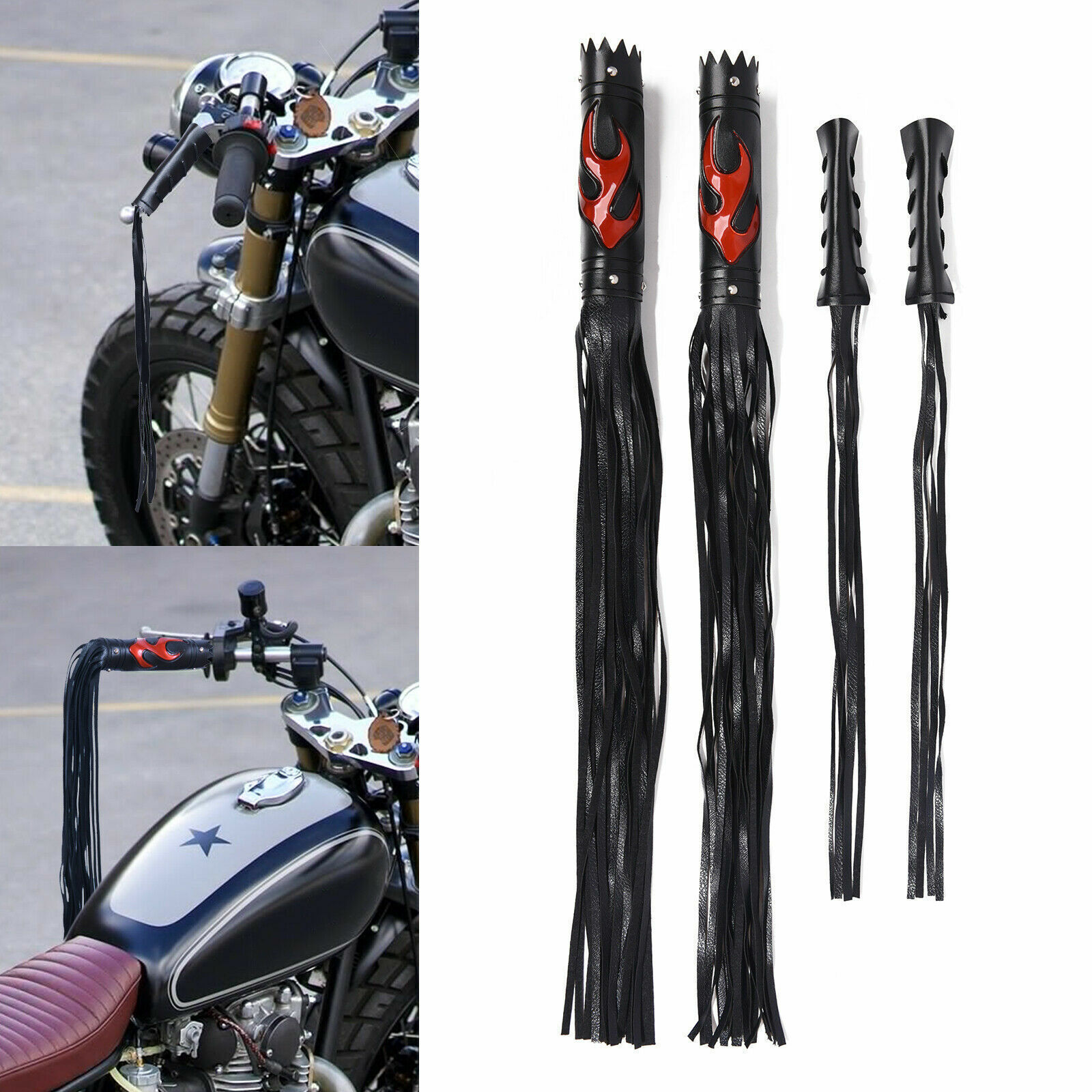 Motorcycle accessories cruise Prince car modified retro flame handle tassel