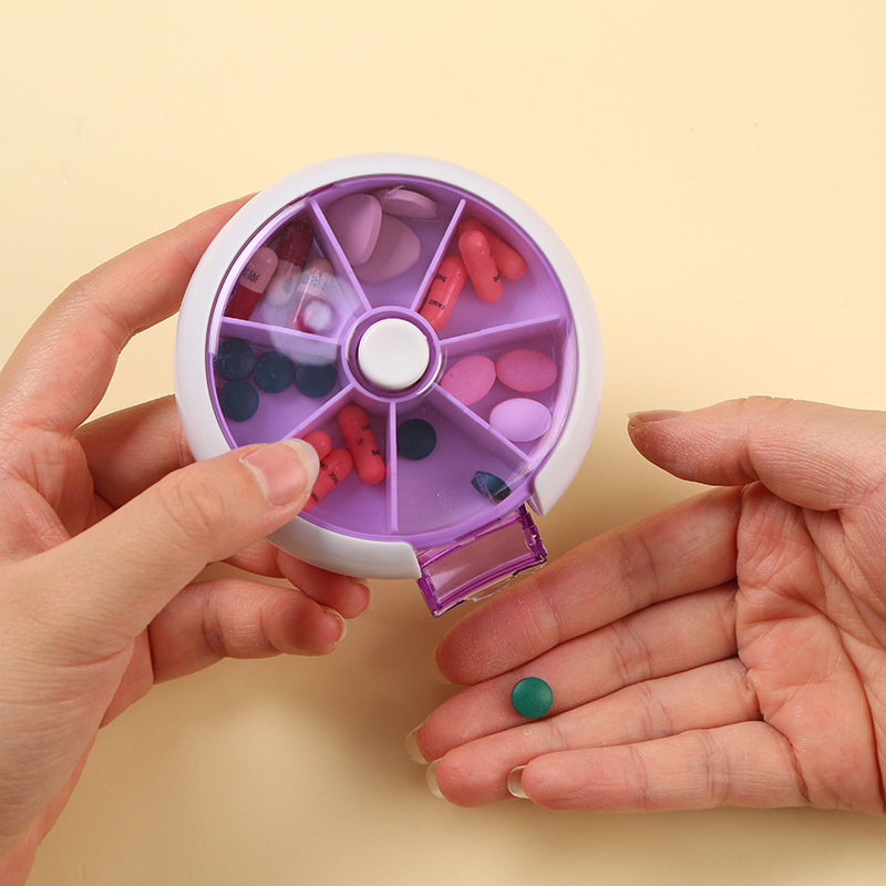 Travel Portable Mini Pill Box Pill Box Sealed Storage Box Weekly 7-Case Portable Pill Box Sub-pack Box