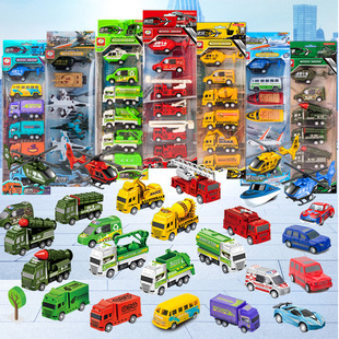 Wholesale stall supply children's toy car city traffic engineering truck fire truck back force car model