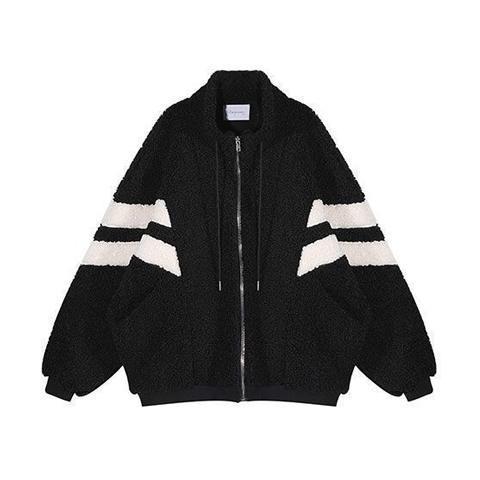 Cashmere coat for women Autumn and Winter All-matching thickened warm design sense niche Korean style all-matching cotton clothes ins fashion