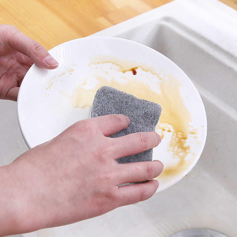 Household brush pot dishwashing cotton kitchen dishwashing artifact wholesale double-sided cleaning scouring pad magic wipe sponge wipe