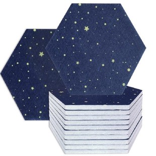Self-adhesive Punch-free Starry Sky Hexagon Felt Board Cork Board Message Photo Wall Background Wall 3d Wall Stickers
