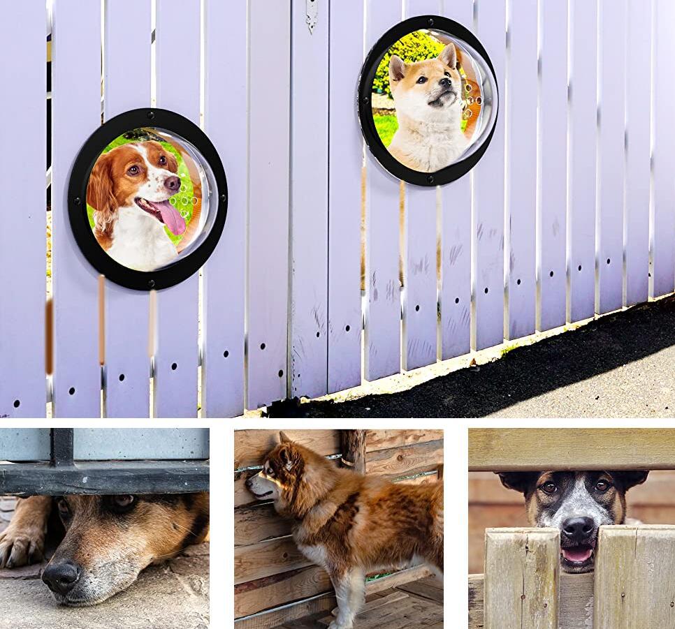 Pet window special fence window for cats and dogs Pet cat door transparent semicircle acrylic fence window