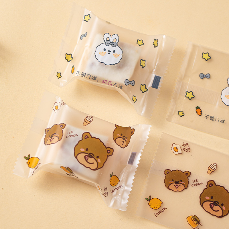 Transparent Snowflake Crisp Bag Baking Biscuit Candy Nougat Cookie Milk Date Machine Sealed Bag Independent Small Wrapping Paper