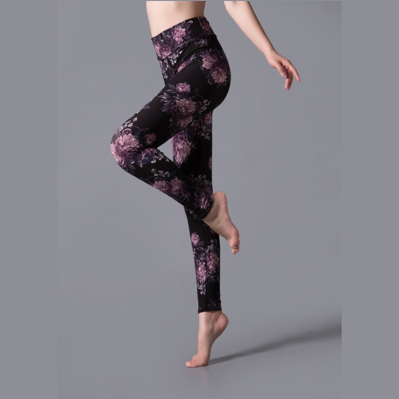 Spring and Autumn large elastic high waist leopard print outerwear leggings sports yoga slim slimming skinny pants fashion wide waist