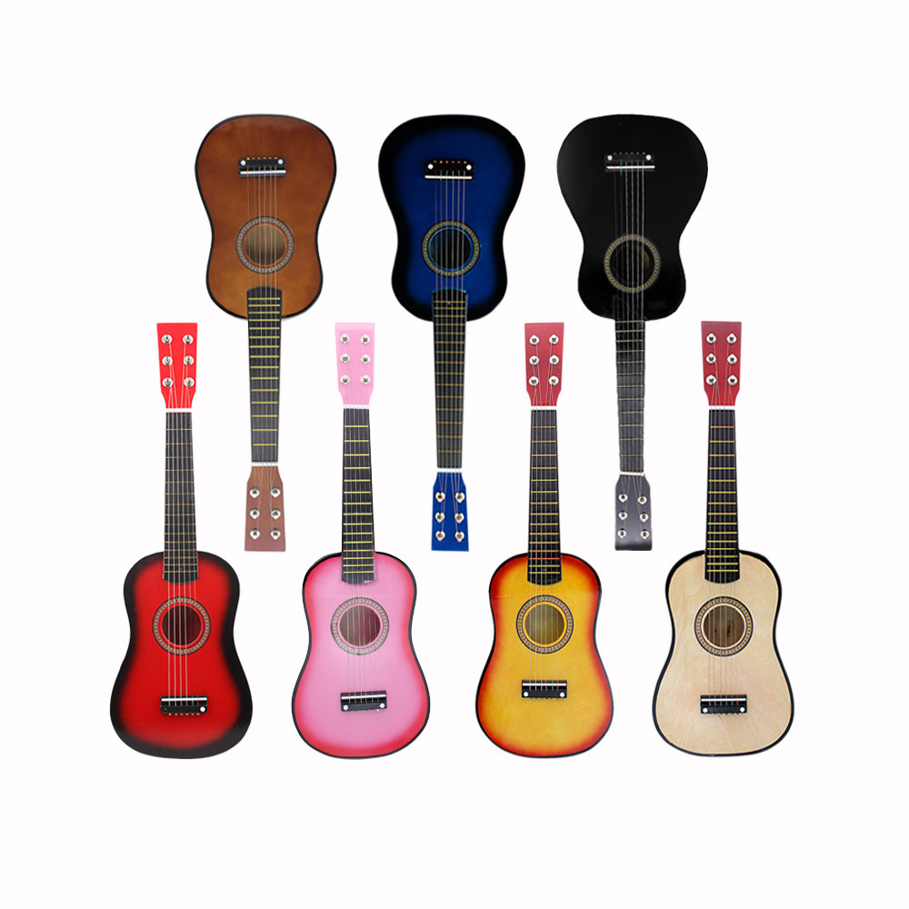 Wholesale 23 inch small guitar ukulele six string wooden small guitar children toy guitar beginner musical instrument