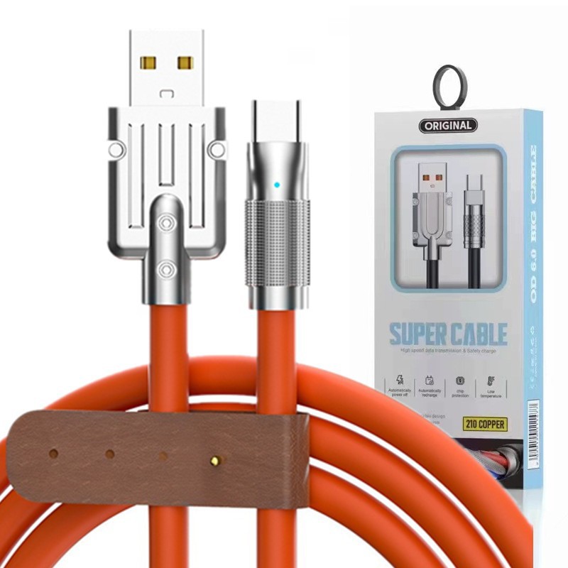 120W super fast charge type-c original zinc alloy data cable for Apple Huawei Android mobile phone charger