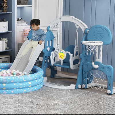 Children's Slide Swing Four-in-One Combination Small Indoor Home Kindergarten Baby Children Playground Toy