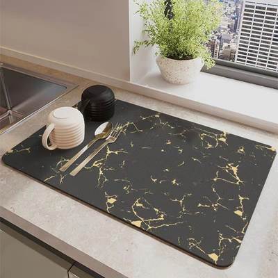 Simple Foreign Trade Kitchen Absorbent Mat Drain Mat Household Dining Table Anti-scalding Bar Dishes Drying Mat Wholesale Cross-Border