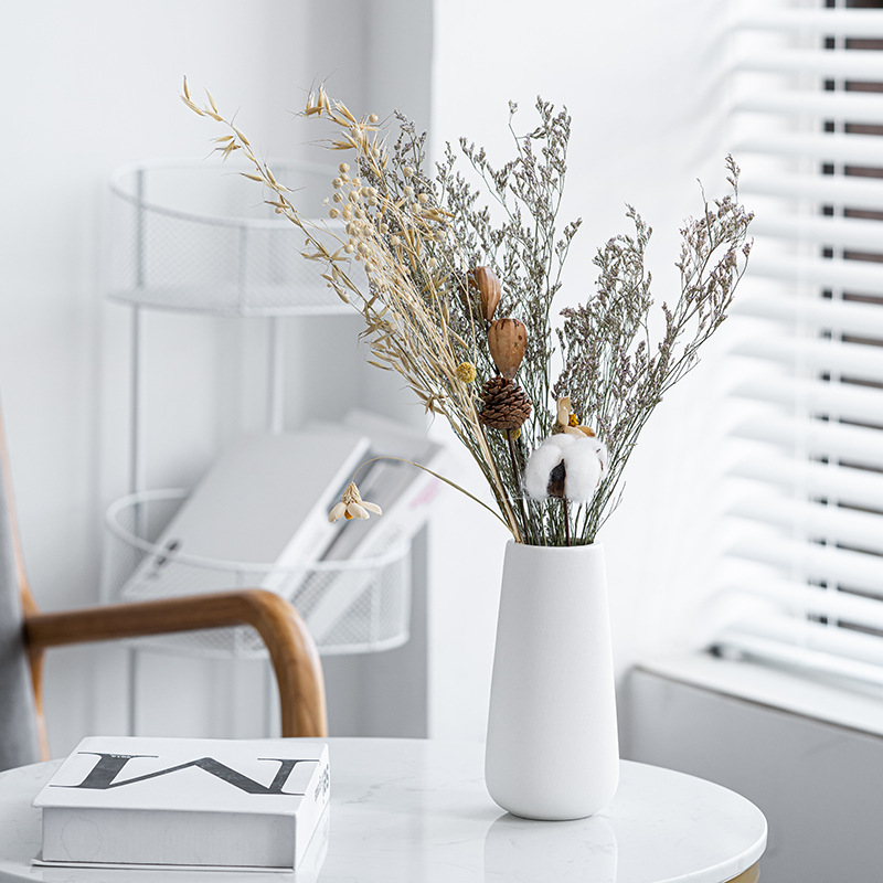 European-style simple artificial flower dried flower hydroponic ceramic vase home entrance flower decoration decorative crafts
