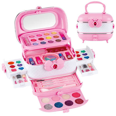 Amazon cross-border children's cosmetics suit girls' makeup nail polish toy suitcase performance birthday gift