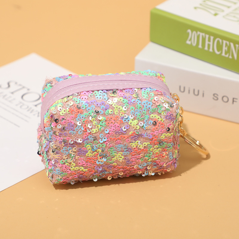 Cross-border New Mini Sequin Coin Purse High-value Small Children's Keychain Bag Mori Lipstick Storage Bag