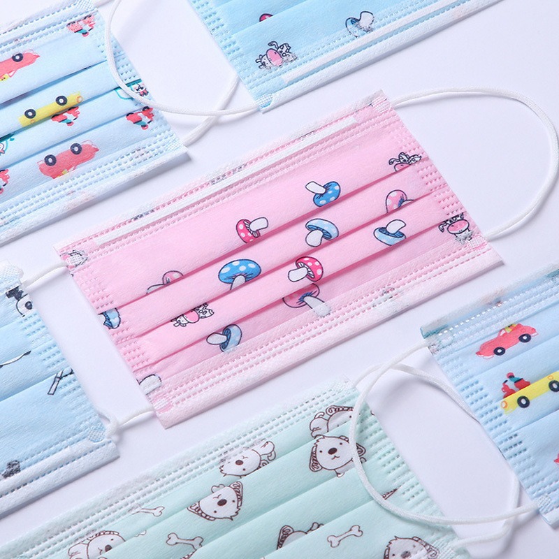 Factory wholesale children's blue disposable protective three-layer mask independent packaging primary and secondary school students School season baby