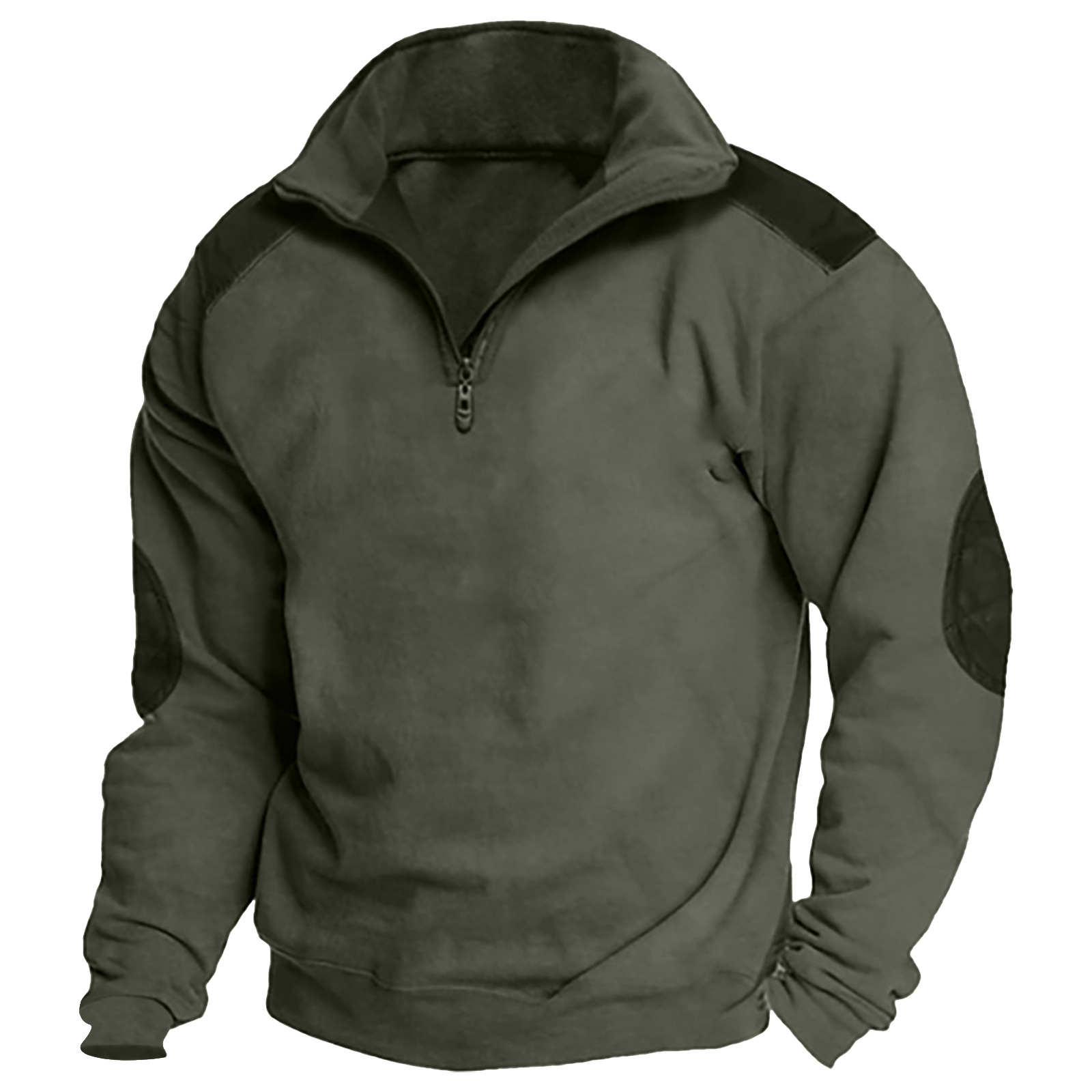 2023 autumn and winter new cross-border sweater stand collar men's street fashion zipper polo sweater