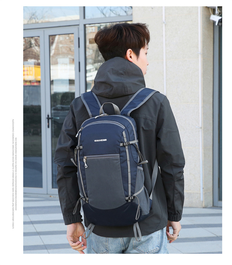 Nuova borsa pieghevole transfrontaliera Borsa da alpinismo leggera multifunzionale per esterni Zaino pieghevole da viaggio Zaino da giorno antispruzzo_voghion.com