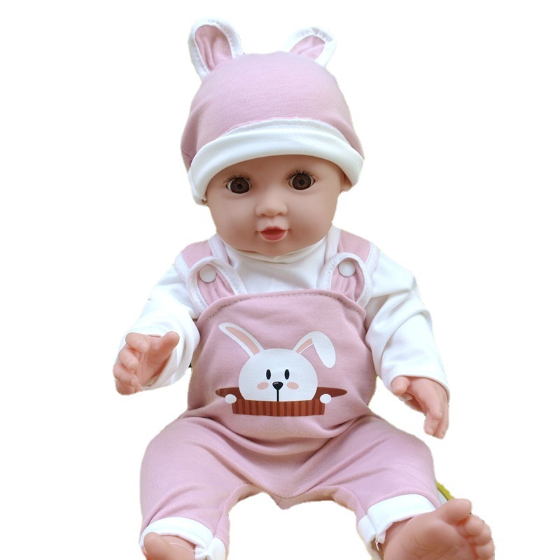 41cm boys and girls housekeeping early education kindergarten teaching aids blink simulation doll soft rubber doll toy