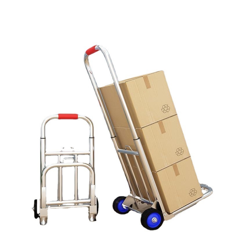 Trolley folding portable luggage shopping shopping shopping shopping shopping shopping trolley Heavy Load King small pull trolley household discount practical