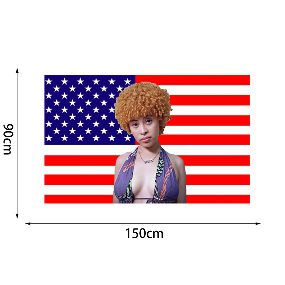 Ice Spice flag 3x5ft Ice Spice Flag Room Background Decoration TEMU Cross Border Flag