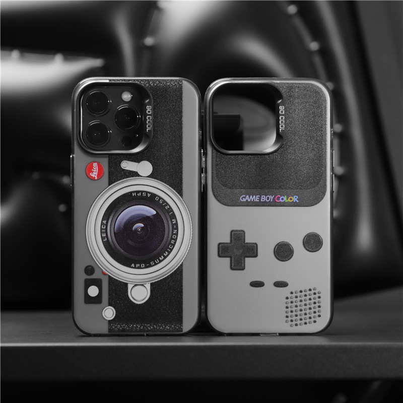 新款彩銀殼遊戲機適用於iPhone14promax手機殼蘋果13保護套11/12