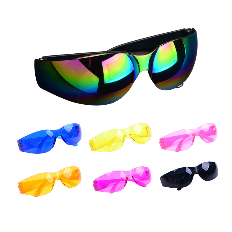 Color enhanced anti-scratch anti-impact goggles dust-proof splash-proof riding industrial experimental goggles
