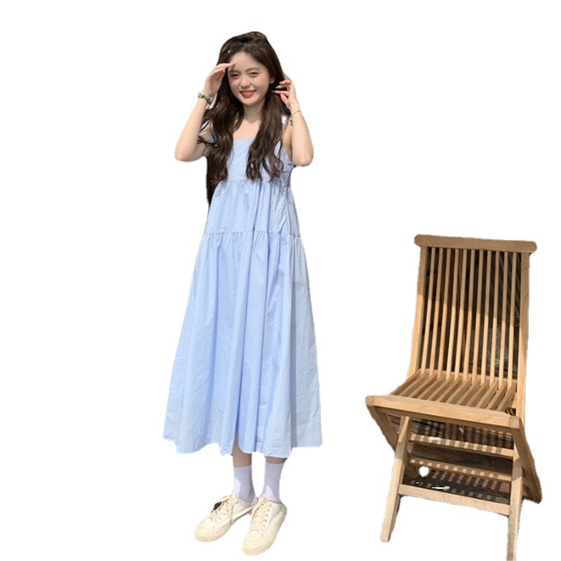 White Slip Skirt Summer 2024 New Style Fresh Style Bow Lace Mid-length First Love Skirt Dress for Women