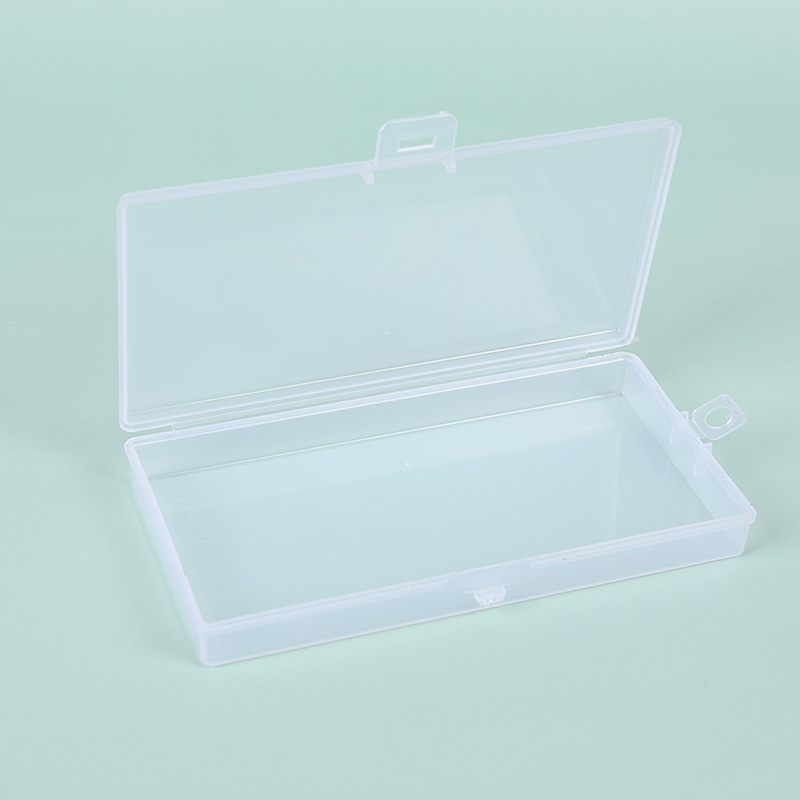 KH10 large long PP new transparent plastic large rectangular PP empty box mask storage box wholesale desktop beaded