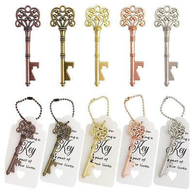 Metal Key Bottle Opener Return Gift Decoration European and American Bridal Showroom Engagement Arrangement Wedding Accompanying Gift