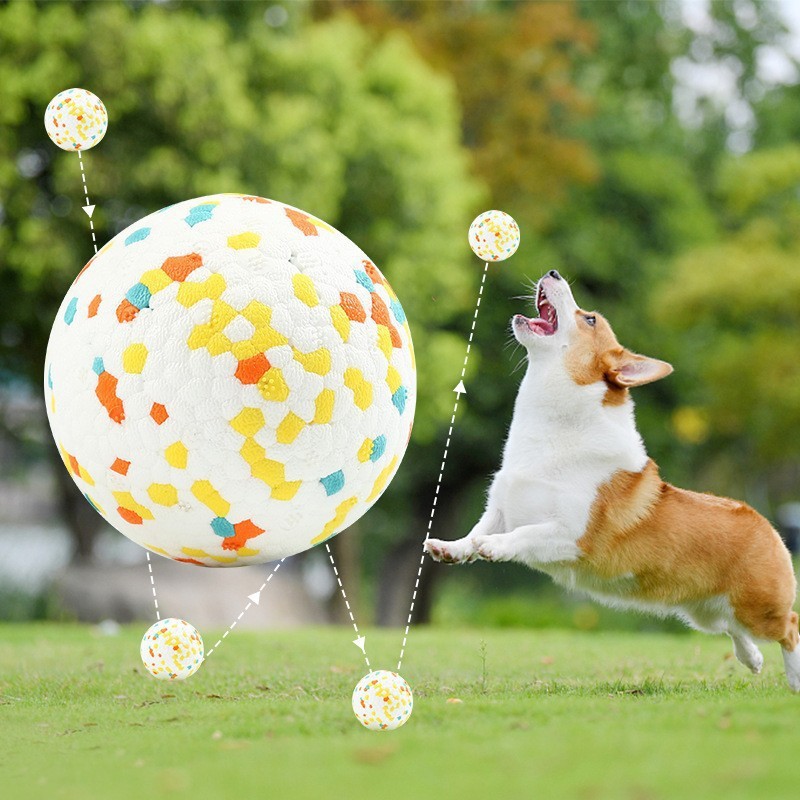 高弾性犬咀嚼おもちゃボール噛みつきにくいペットのおもちゃ歯研削トレーニングインタラクティブインテリジェンスボール犬用|undefined