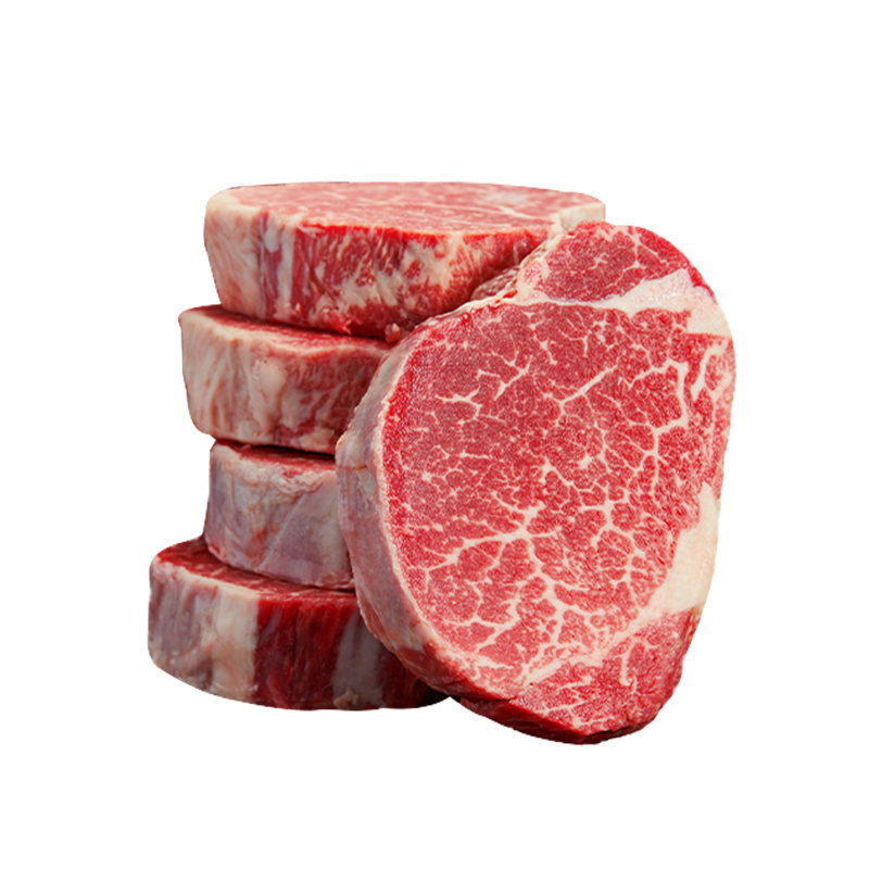 Australian Imported Steak Angus Filet 200G/Portion Grain-Fed Beef Western Restaurant Original Cut Snowflake Steak Wholesale