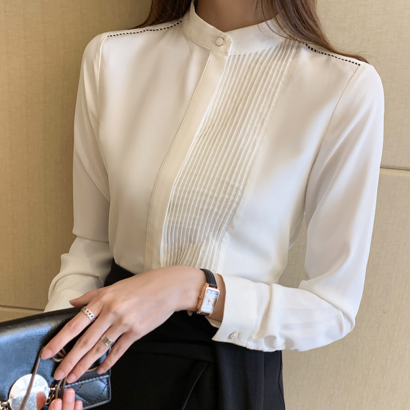 AliExpress 2024 spring new Korean style shirt women's long-sleeved commuter top women's fashion bottoming shirt