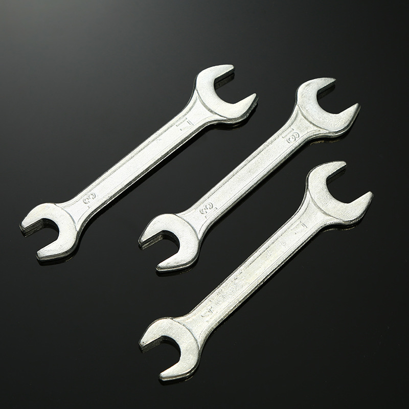 High-strength open wrench galvanized forging Wrench Double-headed manual solid wrench open solid wrench outer hexagonal wrench