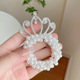 40# White round rhinestone Pearl Hair ring