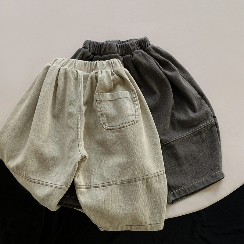 2025 Spring and Autumn New Loose Casual Wide Leg Haren Pants for Boys and Girls Korean Style Trendy Outer Wear Pants