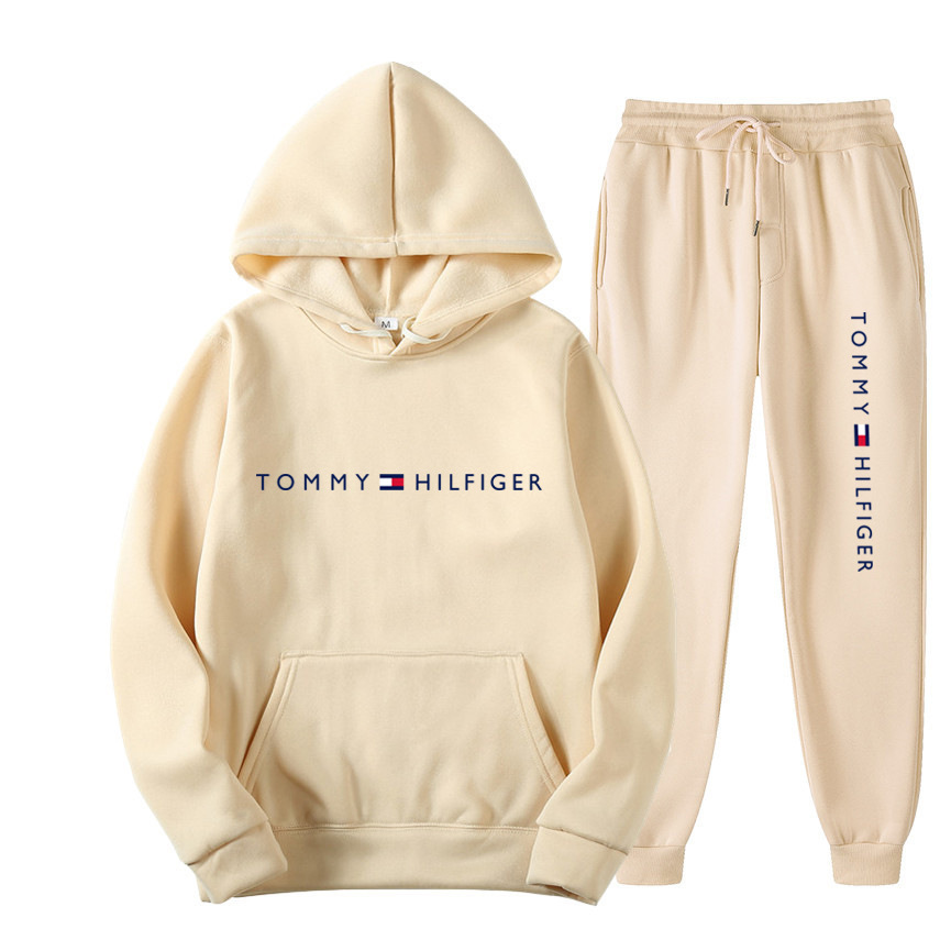 New Spring and Autumn Casual Men's and Women's Hoodie suit Foreign Trade Explosions Loose Fleece Casual Printed Sweater Trend T