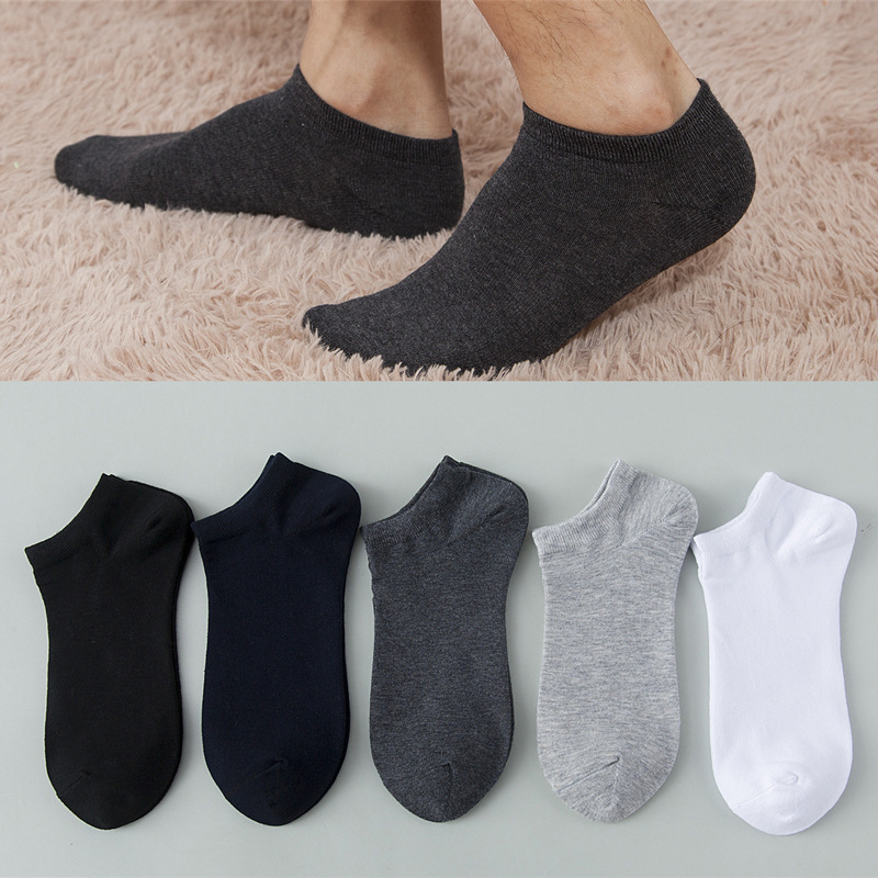 Cotton men's boat solid color classic boat Socks short shallow socks sweat-absorbent deodorant men's short cotton socks manufacturers wholesale