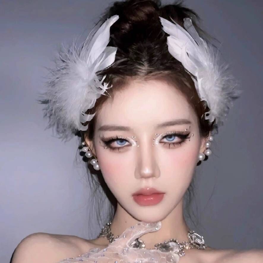 Copricapo di piume di cigno bianco, forcina per capelli da principessa, da sposa, accessori per capelli da sposa, accessori per damigella d'onore, fermaglio laterale_voghion.com
